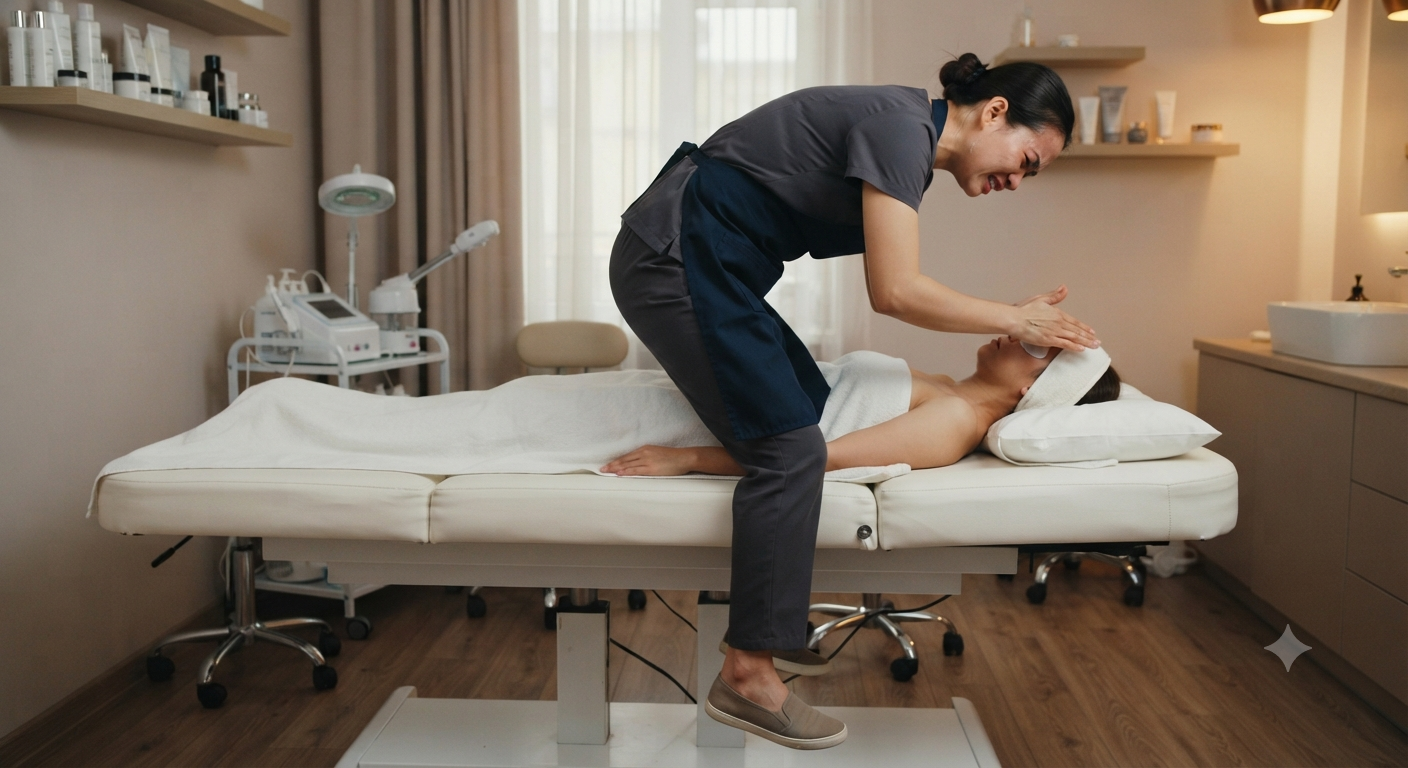 Tác động của chiều cao giường không phù hợp đến cơ thể người thợ